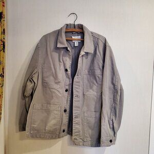 Grey H&M Utility Workwear Casual Overshirt Jean Jacket XL Men's Cotton